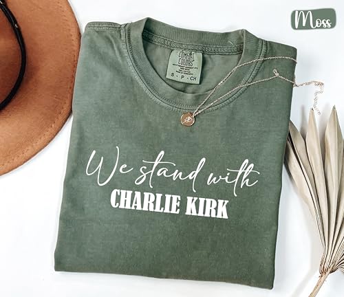 True Patriot Charlie Kirk T-Shirt, We Stand with Charlie Kirk Comfort Colors Shirt Multi2