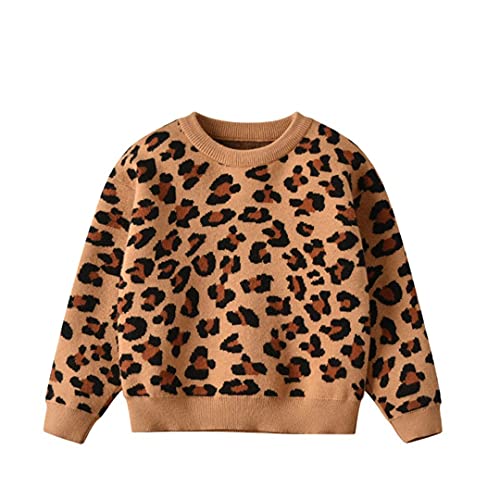Spring and Autumn Leopard Print Sweater Kids Boy and Girl Sweaters Baby Girl2