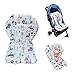 Colchoneta Silla de Paseo Bebe,Universal Colchoneta Silla de Paseo Bebe Verano Transpirable Silla Alta Cojín Funda Trona Colchoneta Bebé Niña Niño Unisex(león blanco)