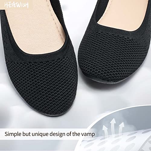 HEAWISH Comfortable Round Toe Flats Shoes Women, Slip On Ballet Flats for Women, Casual Women's Flats for Walking4