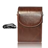 First2savvv dark brown premium quality genuine leather camera case pouch bag with shoulder strap for Canon PowerShot SX270 HS PowerShot SX280 HS SAMSUNG WB850F WB150F WB150 WB750 WB700 EX1 EX2F WB250F WB800F Nikon COOLPIX P310 COOLPIX P300 COOLPIX S9300 COOLPIX S9200 with black camera hand strap