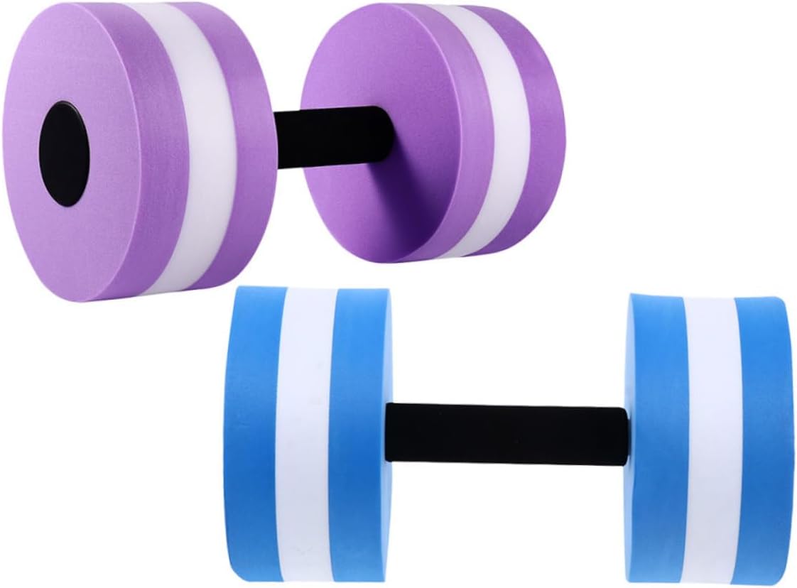 GANAZONO 2pcs Eva Water Dumbbells for Aquatic Fitness Floating Hand Weights for Water Aerobics Lightweight Barbells for All Ages for Swimming Exercise