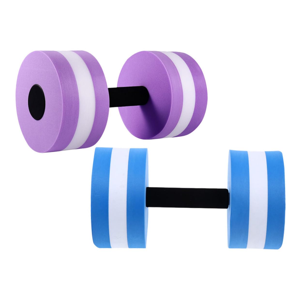 GANAZONO 2pcs EVA Floating Dumbbells for Water Aerobics Aquatic Resistance Hand Weights Pool Exercise Equipment for Fitness Training