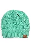 ScarvesMe Trendy Warm Chunky Soft Stretch Cable Knit Slouchy Beanie (Sage)
