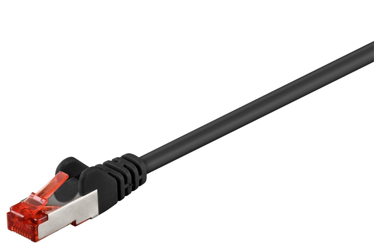 Goobay 68702 CAT 6 Patchcable S/FTP (PiMF), Black, 7.5m Cable Length