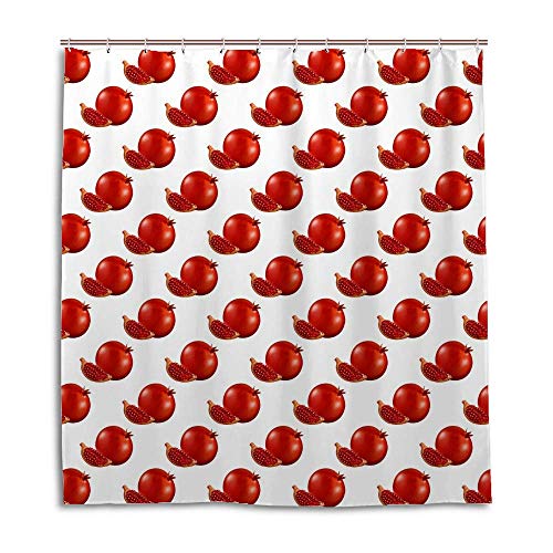 Rideau de douche lavable en machine polyester rouge grenat 152 cm