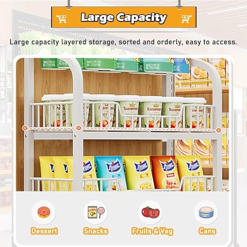 Mueble comercial de 5 niveles con barandilla anticaída para snacks 4