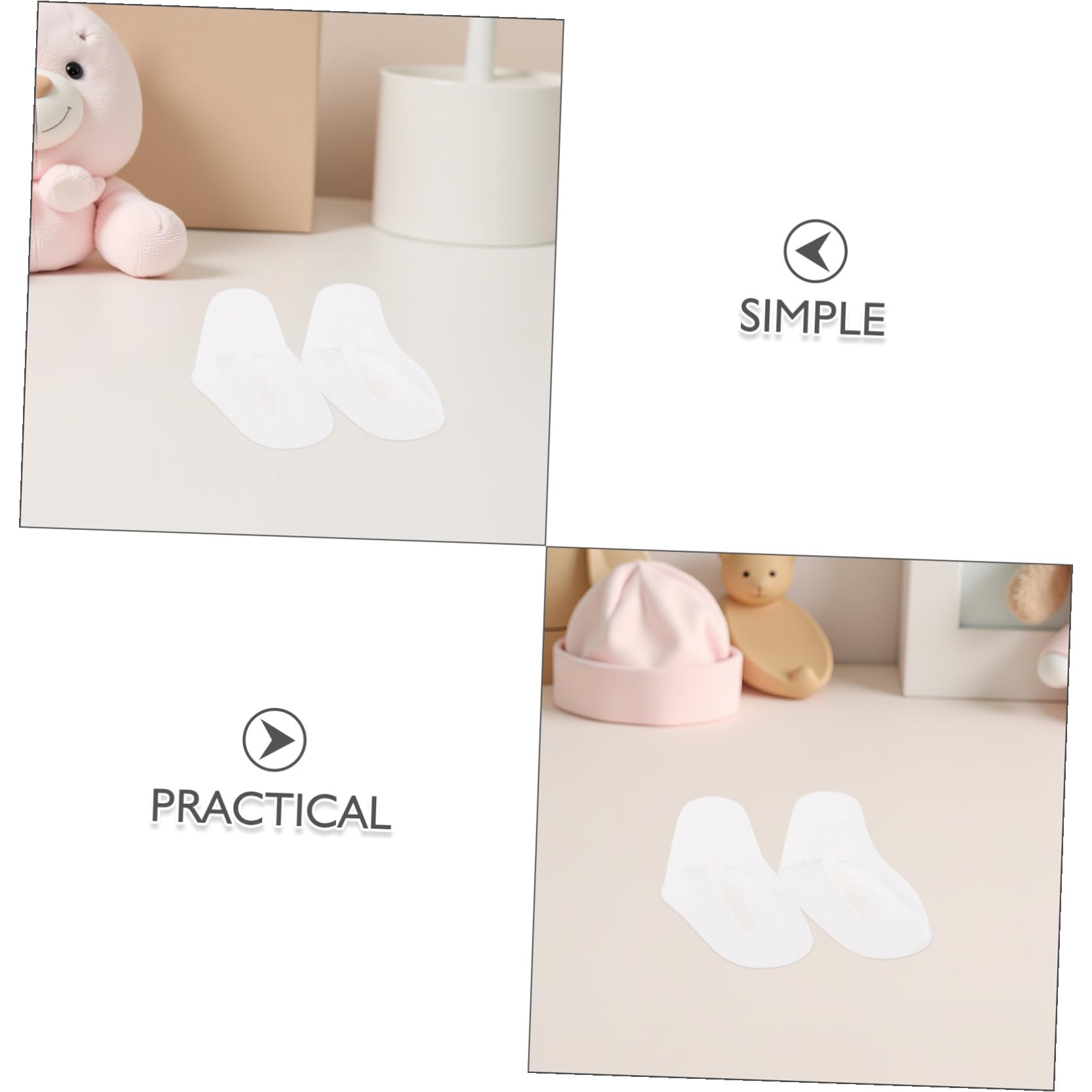 SHERCHPRY Kunststoff Babysocken Präsentationsständer 100 Stück Kleinkind Fußform Halter Flexible Schuhstütze für Babyschuhe und Socken Langlebig und Formbewahrend