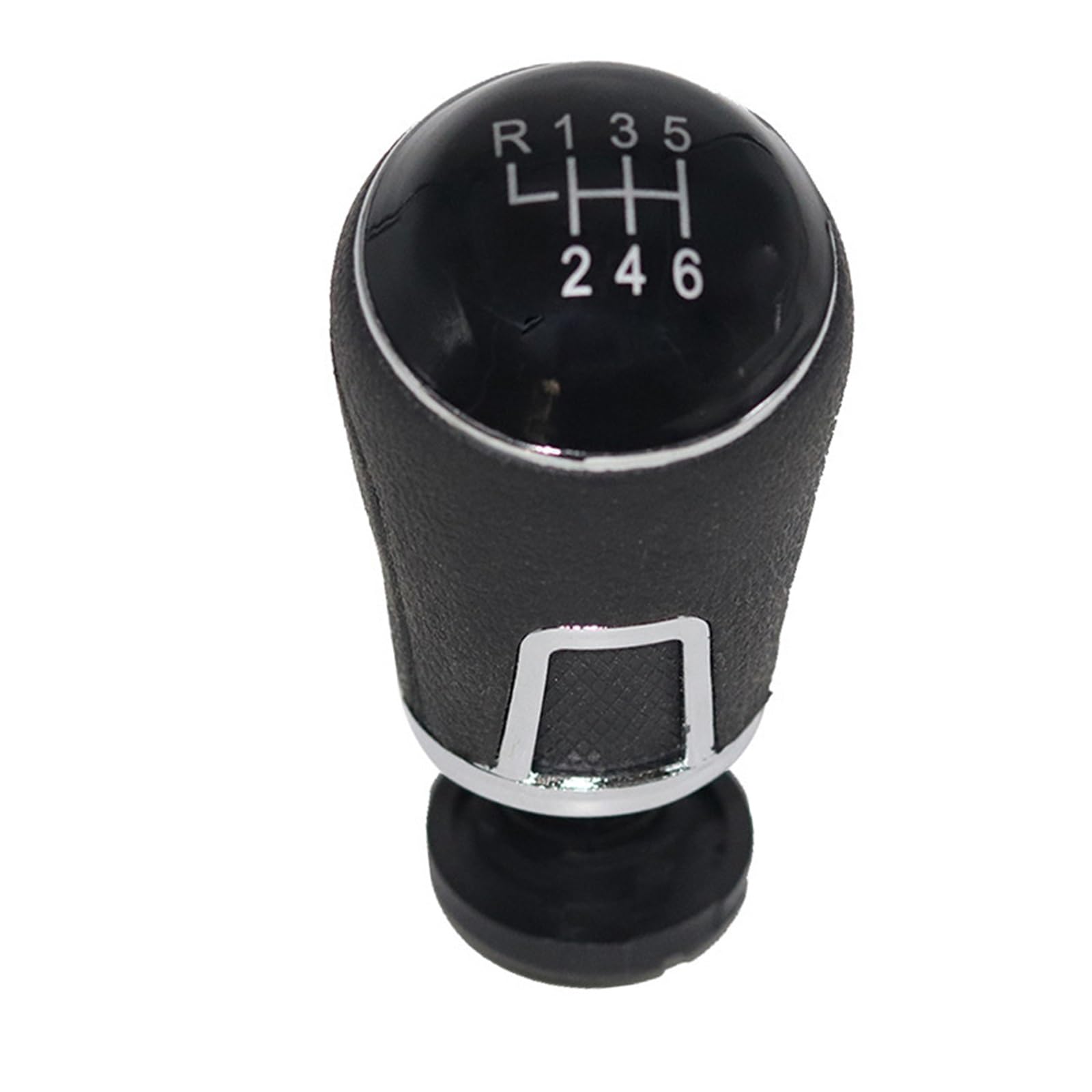 Wphlyz 6 Speed Gear Knob Head Change Lever Knob For Vw For Tiguan For 5N 2007-2016 Car Manual 5/6 Speed Gear Shift Knob With Black Boot Cover Gaitor Collar(6 Speed Gear Knob)