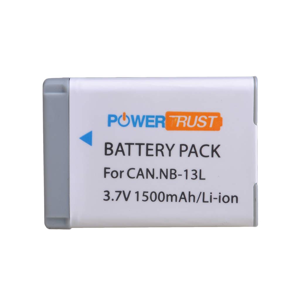Lot de 2 batteries et chargeur NB-13L pour Canon PowerShot G7X, G7 X Mark II, G7 X Mark III, G5X, G5 X Mark II, G9X, G9 X Mark II, G1 X Mark III, SX740 HS, SX720 HS, SX620 HS, SX620 HS,