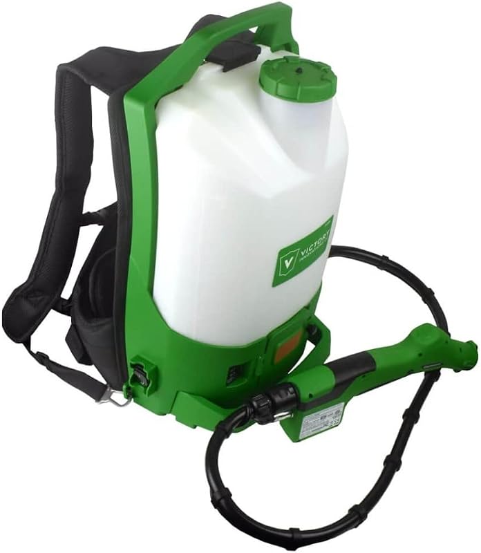 Victory Innovations Máquina pulverizadora de mochila electrostática inalámbrica para desinfectantes, desinfectantes, limpieza, verde, VP300ES