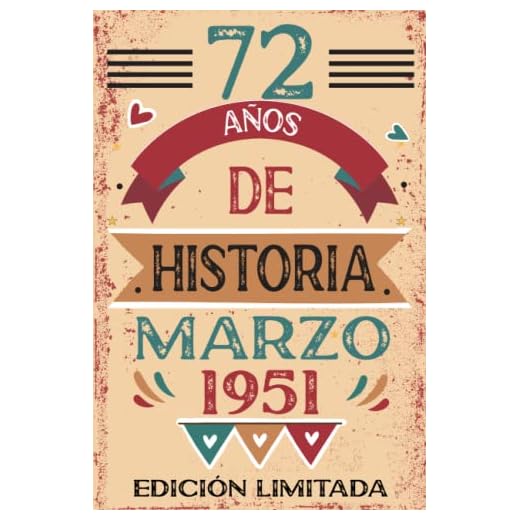 72 Años De Historia Marzo 1951: Libro de visitas, cuaderno, 110 páginas de felicitaciones, idea de regalo, regalo Para la esposa, novia, mujer, La madre