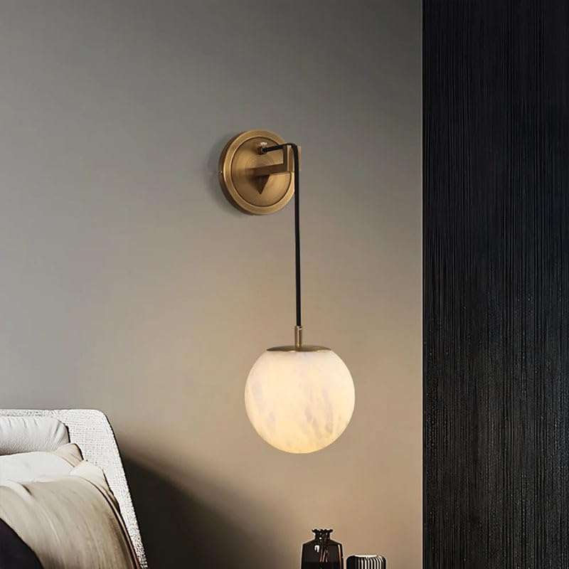 Lampe de mur applique murale en cuivre design gris épuré E26 E27 - 3