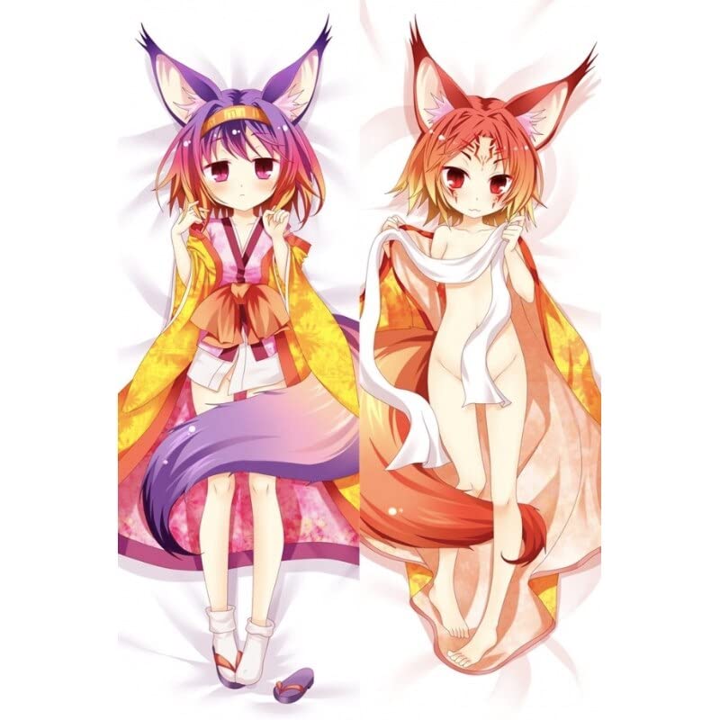 ZJF NO Game NO Life Sora Shiro Cosplay Dakimakura Pillowcase Anime Loli Pillow Girl Otaku Hugging Bo