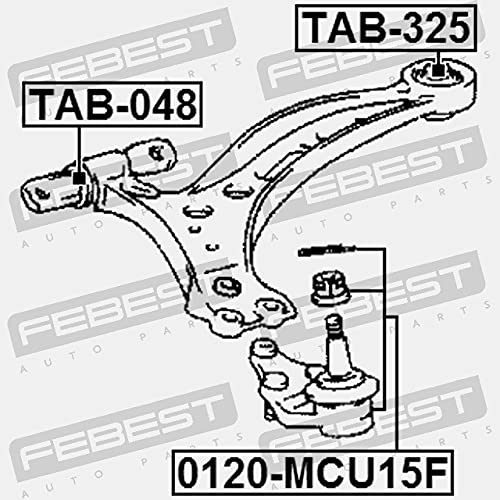 Amazon.com: Ball Joint Febest 0120-MCU15F Oem 43330-39435 : Automotive
