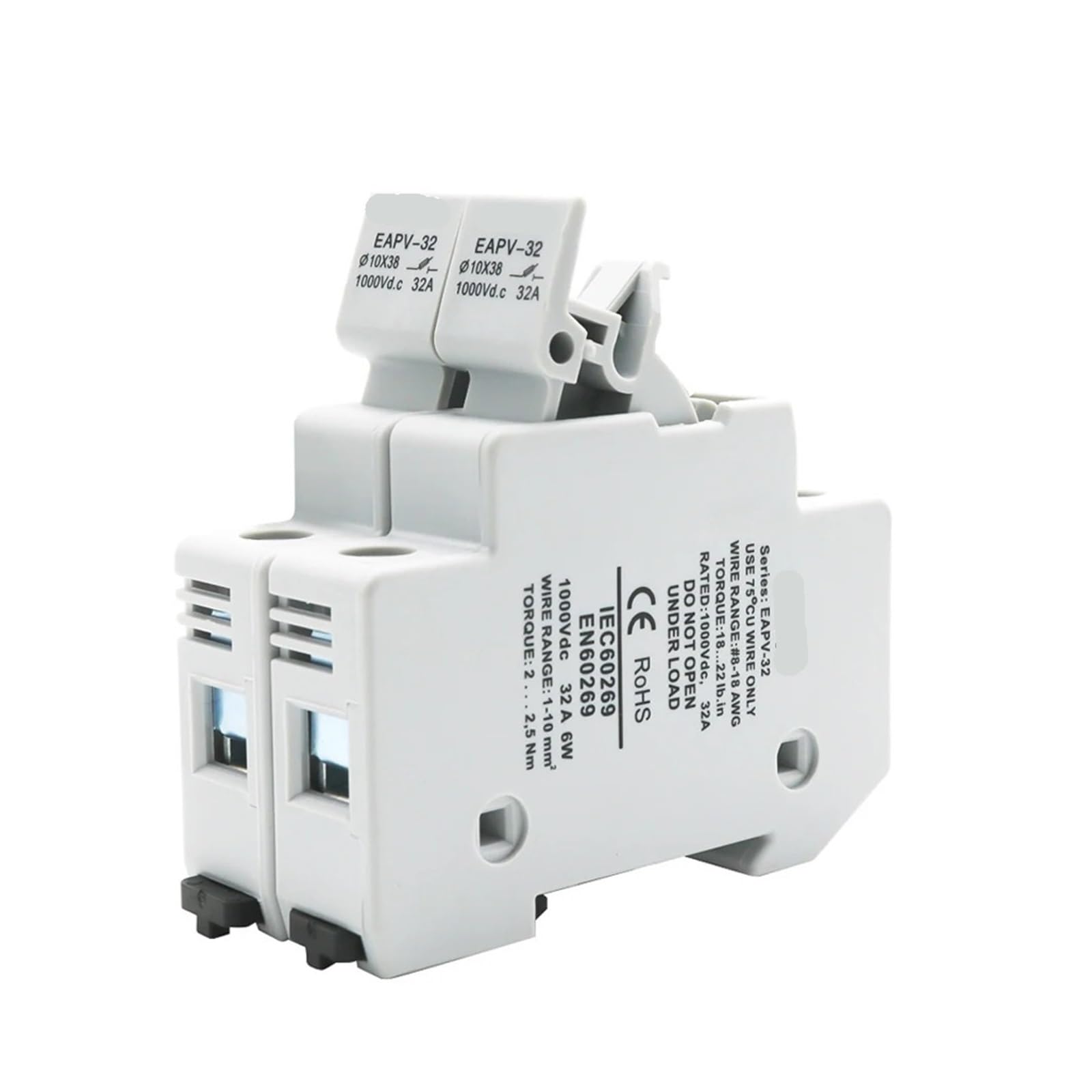 Porte-fusible CC évite la surtension du rail DIN 1000V