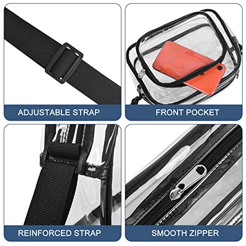 Image of Oraben Clear Bag for Stadium Events Clear Purse Stadium Bag Satchel Handbags for Sports Events Concerts Festivals