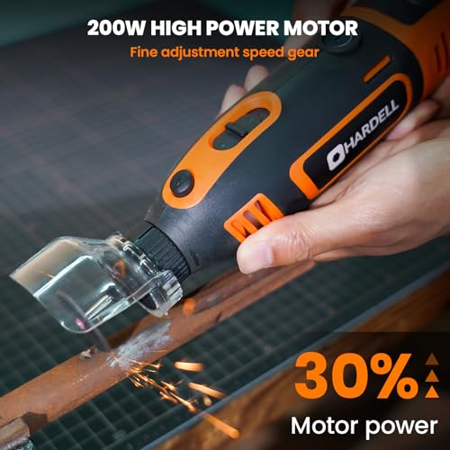 200W Corded Rotary Tool Kit with Fine Speed Control & Flex Shaft 8000-40000 RPM Digital Display, 155Pcs Accessories for Crafting, Cutting, Sanding, Polishing, Drilling, Carving, DIY Projects - Thumbnail 4