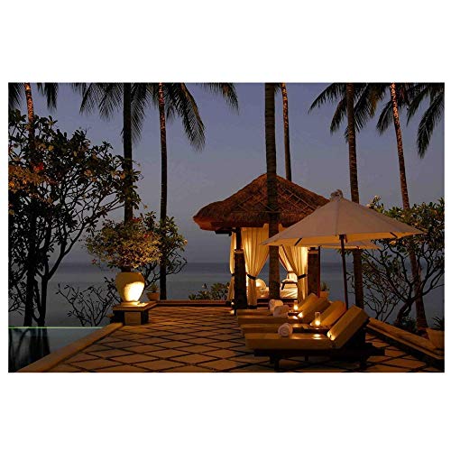 Northlight LED Lighted Tiki Hut Relaxation Scene Canvas Wall Art 23.5