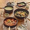 It likes Modori Scratch-free cookware with thick innocent coating 5P Black #2