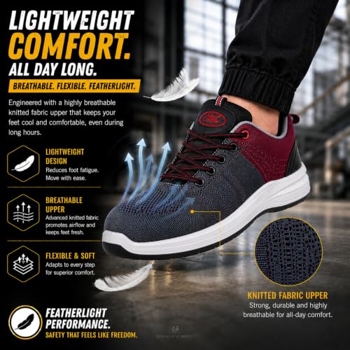 Image of Allen Cooper Safety Shoe ACF 11711, Ultra Lightweight, 200J Composite Toe Cap, Anti-Static | Heat, Water & Oil Resistant, Anti-Skid DD-PU Sole | Size 09 INDIA /UK