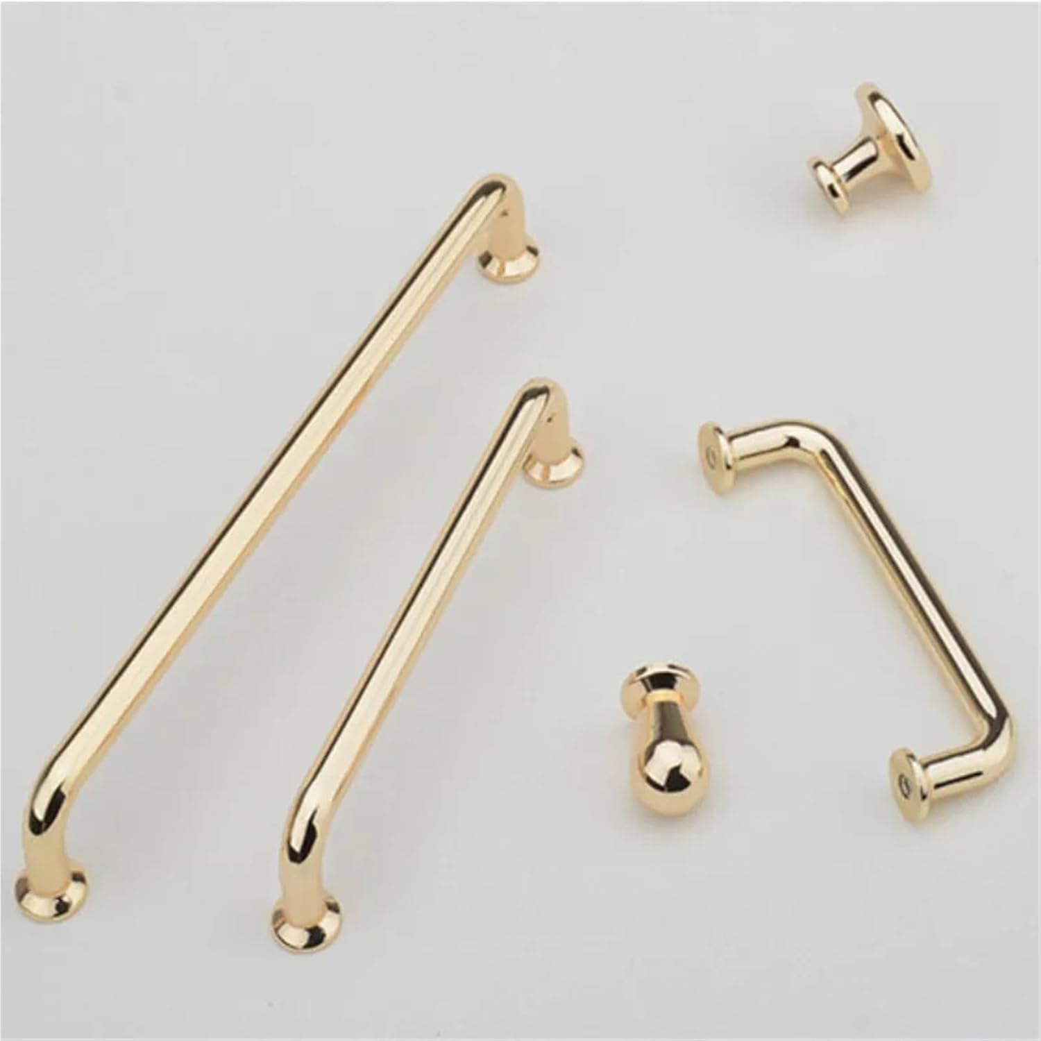 Gold Zinc Alloy Cabinet Handles and Knobs Kitchen Cupboard Wardrobe Door Pulls Furniture Handle Hardware 1Pcs(3-192mm)