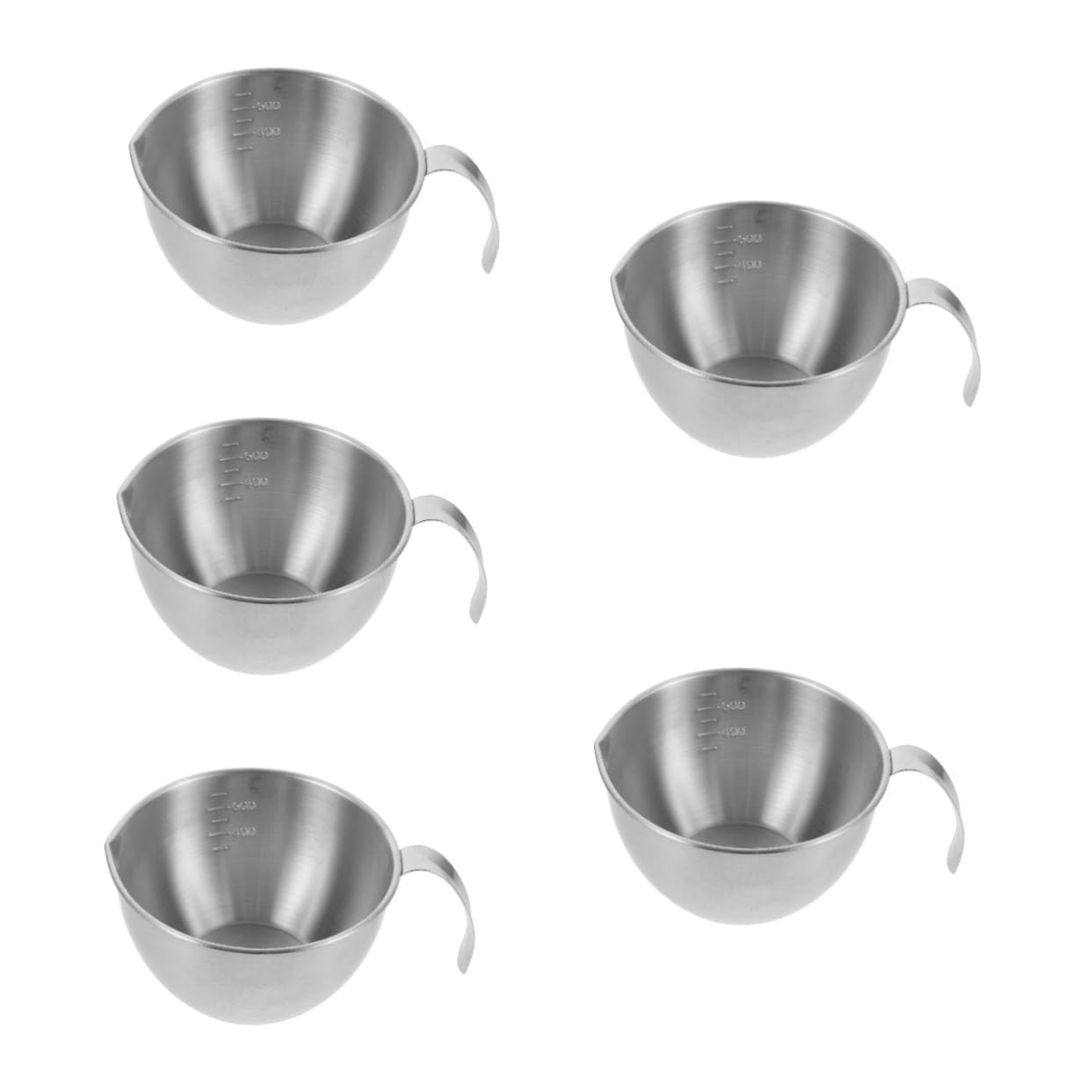 PRETYZOOM 5piezas Bowl Inoxidable Con Mango y Para y Almacenamiento De Alimentos Tazón De Cocina Multifuncional Para Ensaladas y Preparaciones