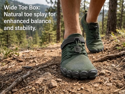 Image of WHITIN Men's Minimalist Trail Runner | Wide Toe Barefoot Box Inspired