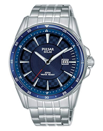 Preisvergleich Produktbild Pulsar Rally Herren-Uhr Solar Edelstahl mit Metallband PX3201X1