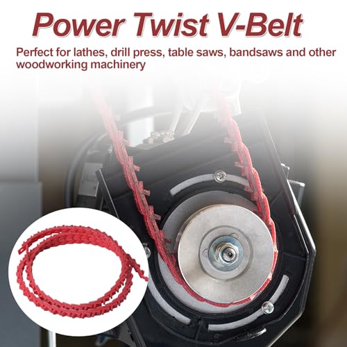 Image of Link V Belt,10FT Power Twist V-Belt 1 /2-Inch x 10 Feet A Type, Adjustable Link V Belts for Lathes, Drill Press, Table Saws and Other Woodworking Tools