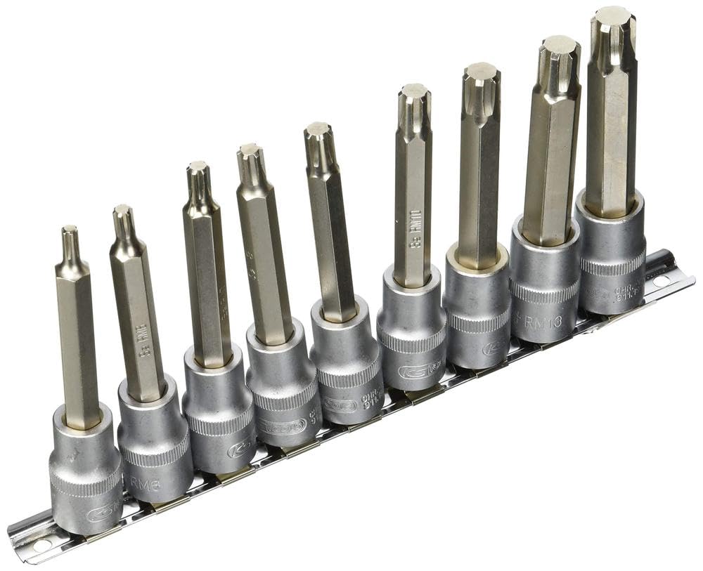 KS TOOLS 911.1335 1/2" RIBE Bit socket, 9pcs, M5-M14