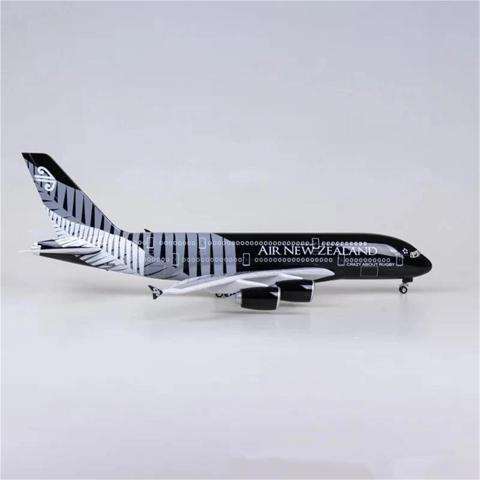 1 130 dla dużego modelu samolotu nowa zelandia 380 z oświetleniem LED Diecast samoloty ulubione lub wyświetlacze stacjonarne Hobby zestaw do gier