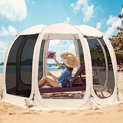 Barbella Screen House Room Popup Screen Tent, Camping Tent Canopy Tent Screen Shelter, Instant Screenhouse Screened Canopy Shelter Gazebos For Patios Outdoor Camping Activities (12 X 12) #TOP4