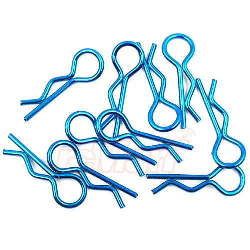 Yeah Racing RC Body Clip for 1/8 1/10 1/12 10pcs Laser Blue #YA-0594LB
