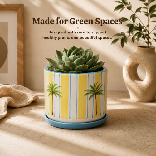Image of Urban Upvan Decorative Terracotta Planter Pot Tree with Shades for Home & Garden | Indoor Outdoor Flower Pot for Balcony, Living Room, Office & Table Decor (Pack of 1)