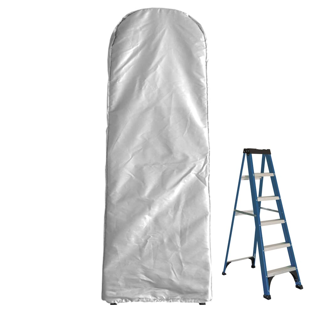 Gicov Folding Ladder Cover Outdoor Waterproof Protector for Ladder with Drawstring for Step Ladder Anti-UV Patio Garden Household Ladder Storage Bag