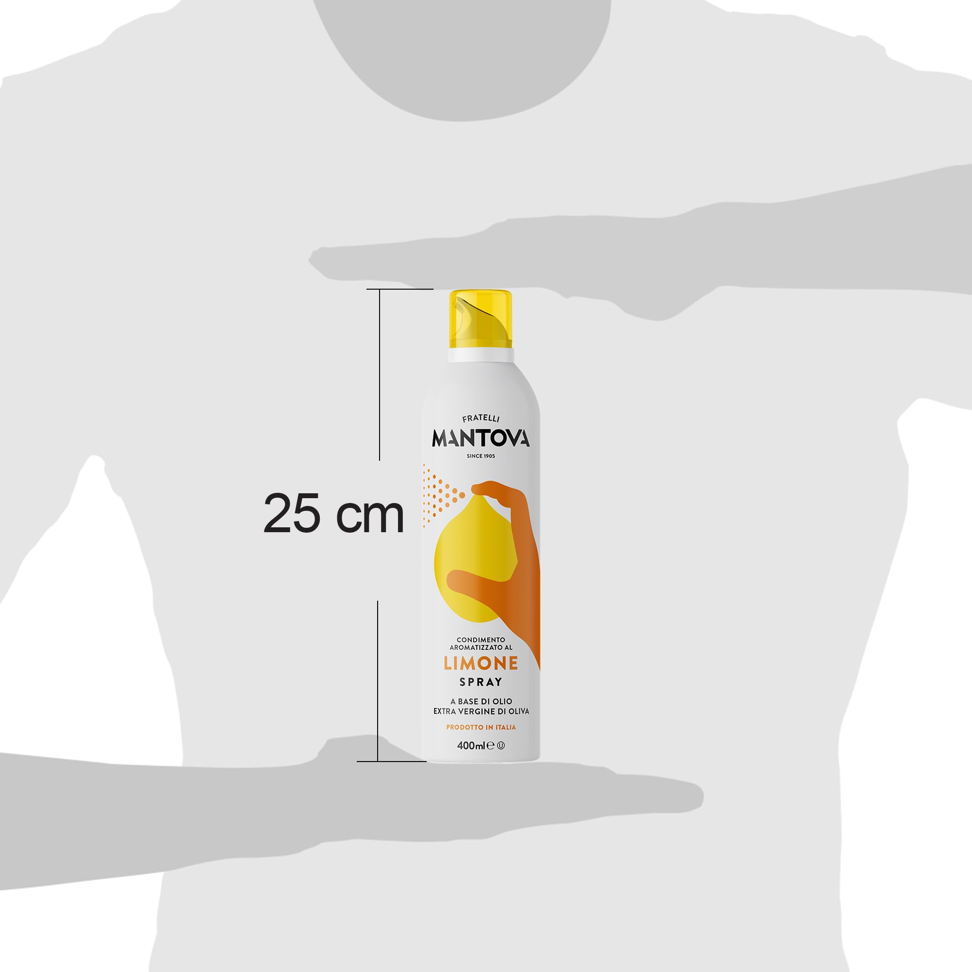 Limone Spray in Olio Extra Vergine di Oliva 6x400 ml- Olio Spray italiano – Sprayleggero – 100% Naturale,100% Leggero, 100% Facile - Con lo spray risparmi fino al 90% di prodotto - 5