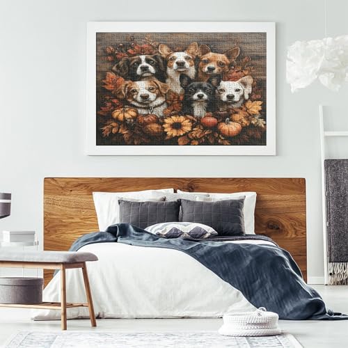 Puzzle 1000 piezas de perros para reducir el estrés con encaje perfecto 7