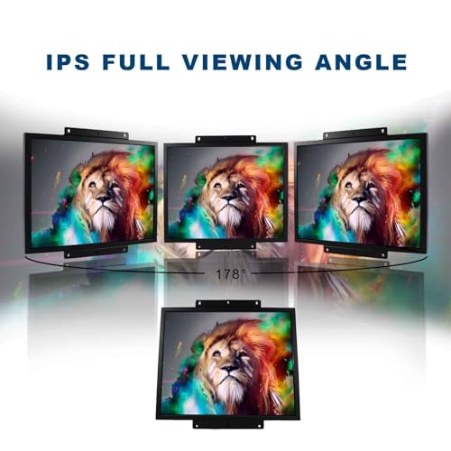 Image of VSDISPLAY 19'' 1280x1024 LCD Touchscreen Monitor 4:3 with H /D VGA DVI Input | for DIY Gaming /PC /Industrial Extra Display, 1000 Nits Brightness
