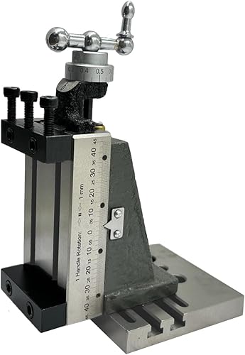 Assorts Mini tobogán de fresado vertical con placa base, montaje directo en mini máquina de torno de 7 x 14 (tipo fijo - con abrazaderas)