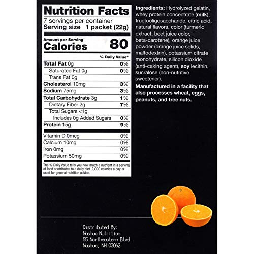 Proti-Thin High Protein Orange Fruit Instant Drink Mix, 15G Protein, Low Calorie, Low Carb, Fat Free, Sugar-Free, Gluten-Free, 1 Pack Of 7 Servings #TOP2