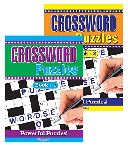 Squiggle Martello P2164 A4 Crossword Puzzle Books, Set of 2