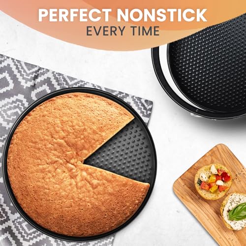 RFAQK 9 Inch Springform Pan Nonstick Leakproof - Spring Form Pan for Cheesecake with Removable Bottom, Include Spatula & 50pcs Parchment Paper, Recipe E-Book - Ideal for Baking Cakes, Pizzas, & More! by RFAQK - Image 9