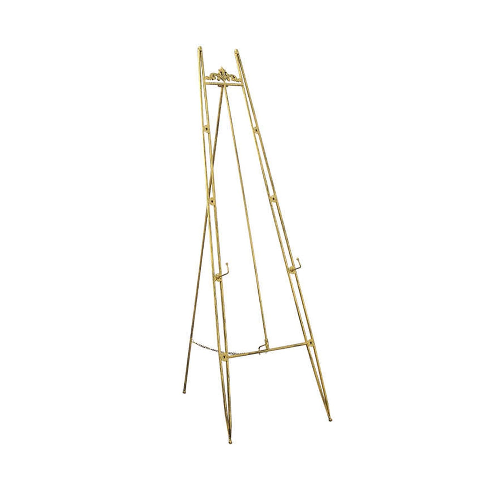 CWCQGH Adjustable Wedding Welcome Sign Easel Large 45x150cm Frame for Elegant Displays Perfect for Wedding Decorations and Events Sturdy Metal Stand for Signage (Gold 45x120cm)