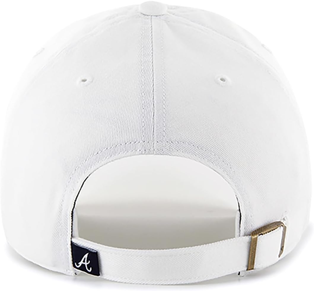 47 MLB White Team Color Primary Logo Clean Up Adjustable Strap Hat Cap, Adult One Size Fits All - Image 2