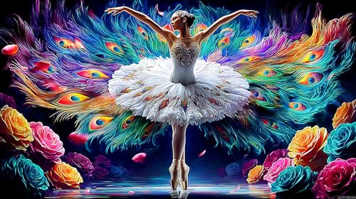 Puzzle de bailarina de ballet de 1000 piezas, rompecabezas imposible