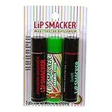 Lip Smacker 3 pack Strawberry Macaroon, Caramel Cider, Glaze Flavors Balm Stick Trio Pack