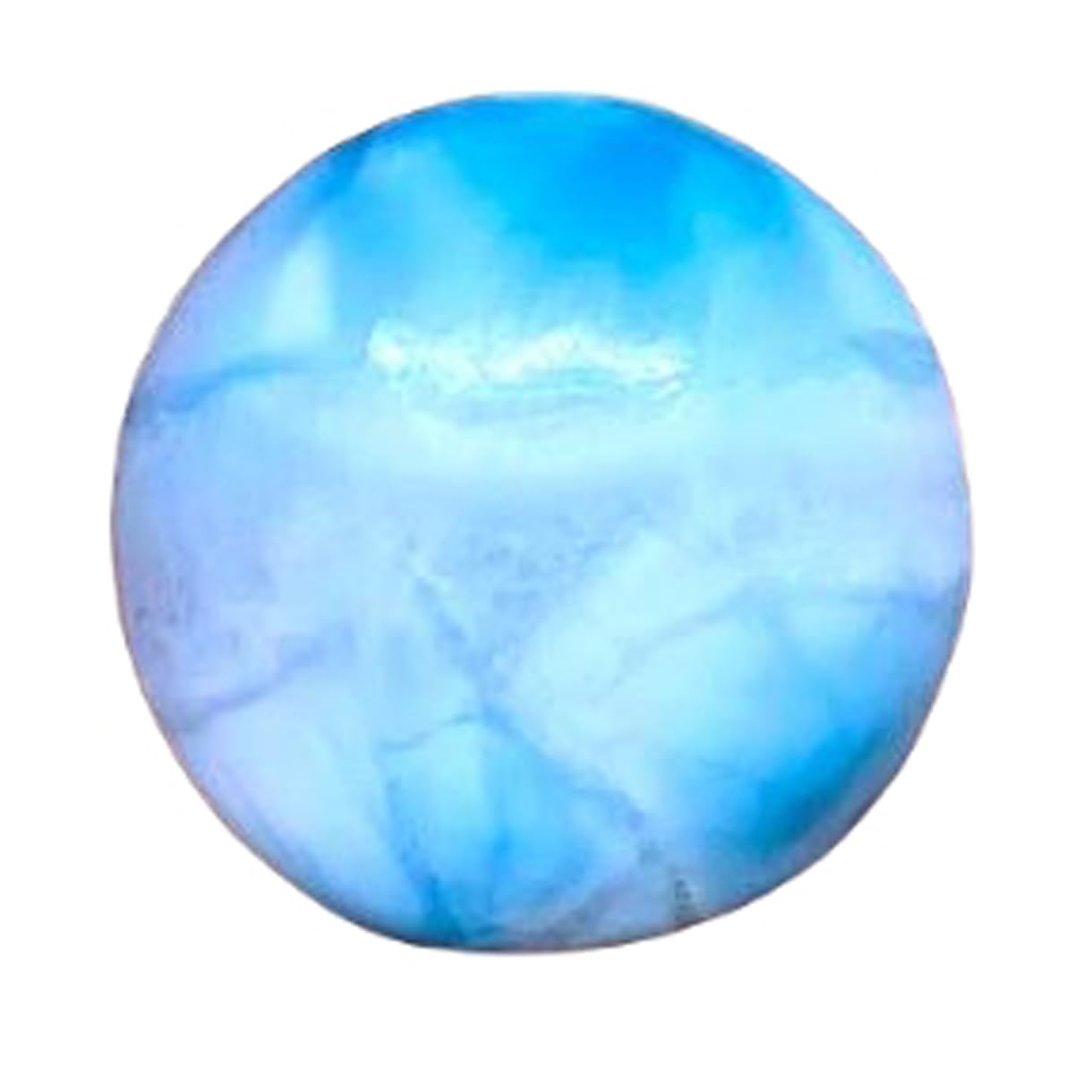 Larimar naturel cabochon rond 15mm de qualité gemme pour création joaillerie unique - 7