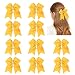 CN 7" Big Cheer Bows Jumbo Hair Bows with Ponytail Holder for Cheerleading Girls