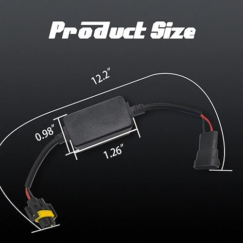 Miniatura 9 de 2 unidades LED Canbus sin errores antiparpadeo resistor decodificador, decodificador LED, 9004HB1 resistencia de decodificador de bombilla para